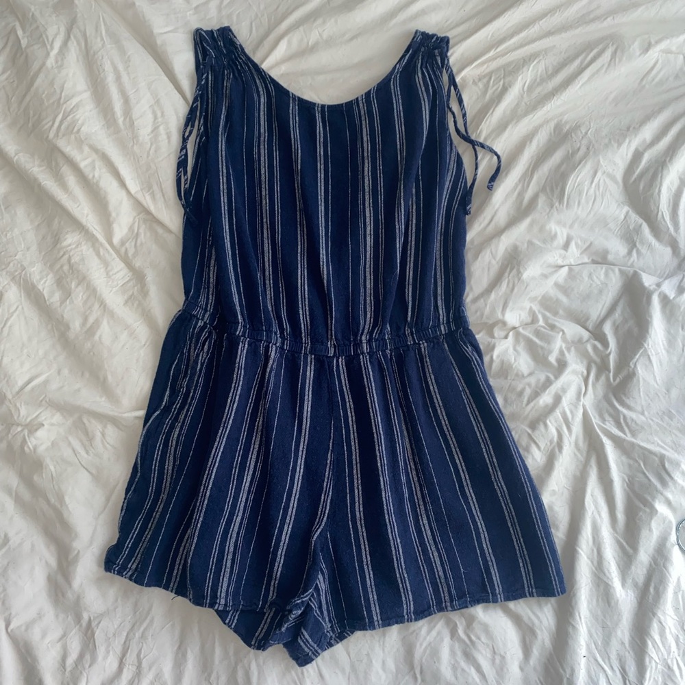 Old Navy Blue/White Striped Romper